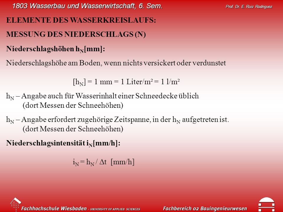 Vorlesung Wasserbau Und Wasserwirtschaft Ppt Herunterladen